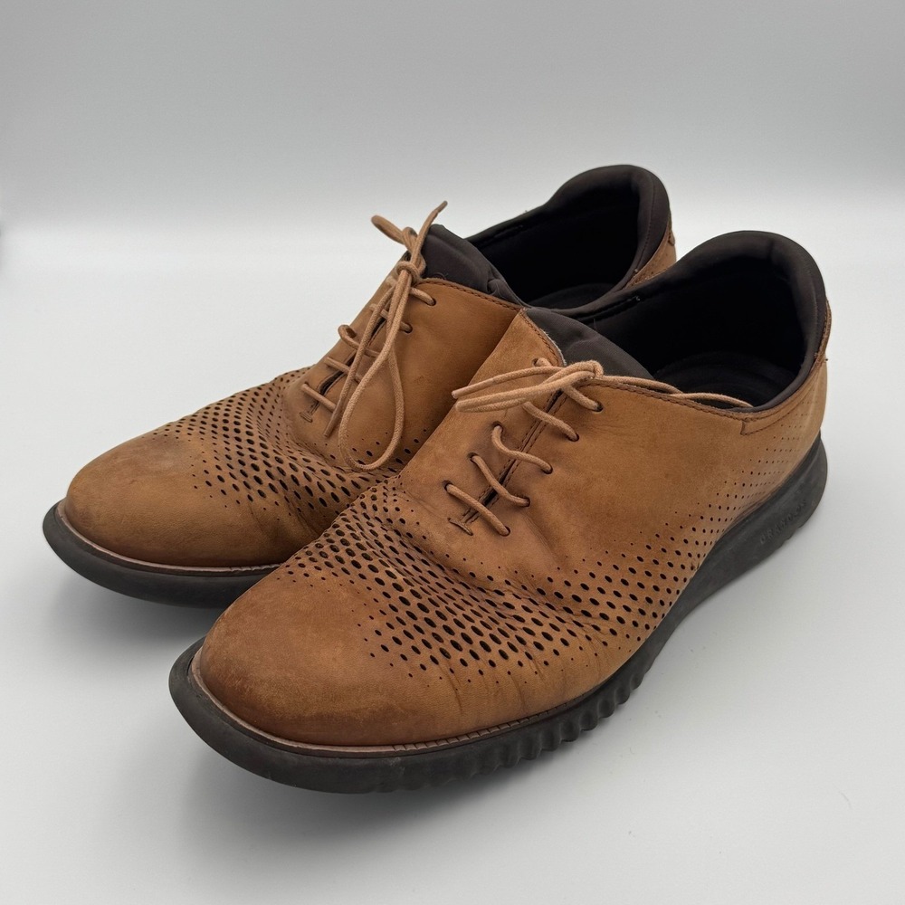 Cole Haan Brown 2.ZeroGrand Laser Wingtip Oxford Shoes 10.5 NO BOX